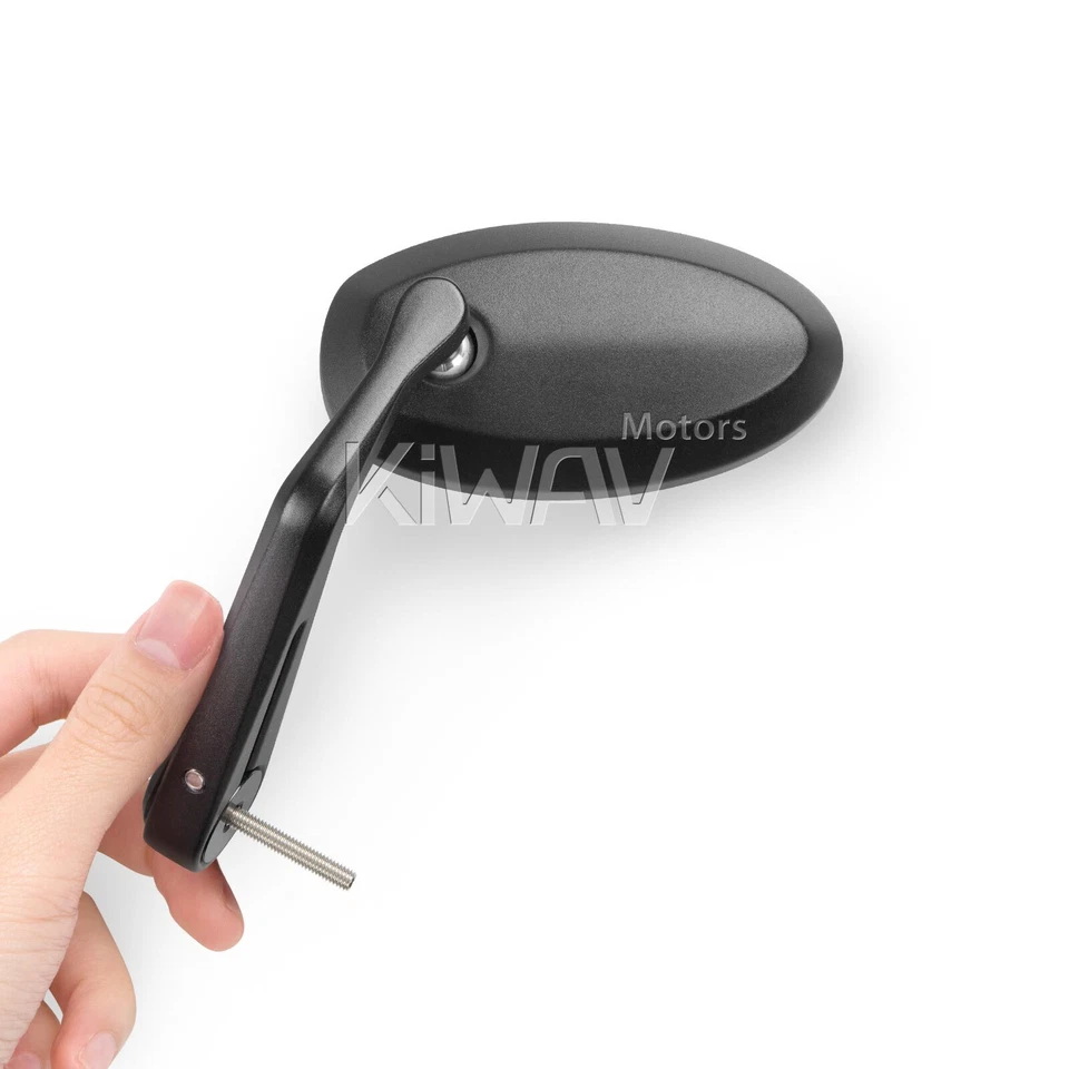 Концевые зеркала мини овальные черные TRUSTI M5 для Triumph America Speedmaster - Изображение 3 из 4