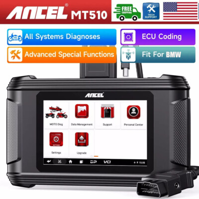 ANCEL MT510 Motorcycle OBD2 Scanner Diagnostic Tool Full System Fit for BMW