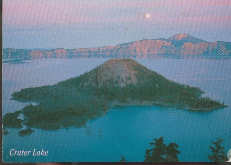 2007 Postcard Crater Lake Wizard Island