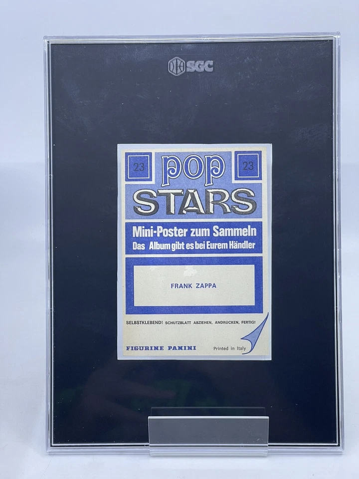 1975 Panini Pop Stars Frank Zappa #23 SGC 8 Vintage RARE - Image 2 of 2
