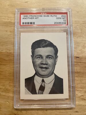 Babe Ruth PSA 10 GEM MINT Vintage Baseball Collector Card New York Yankees  1980