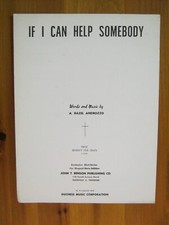 If I Can Help Somebody A Bazel Androzzo 1957 Sheet Music