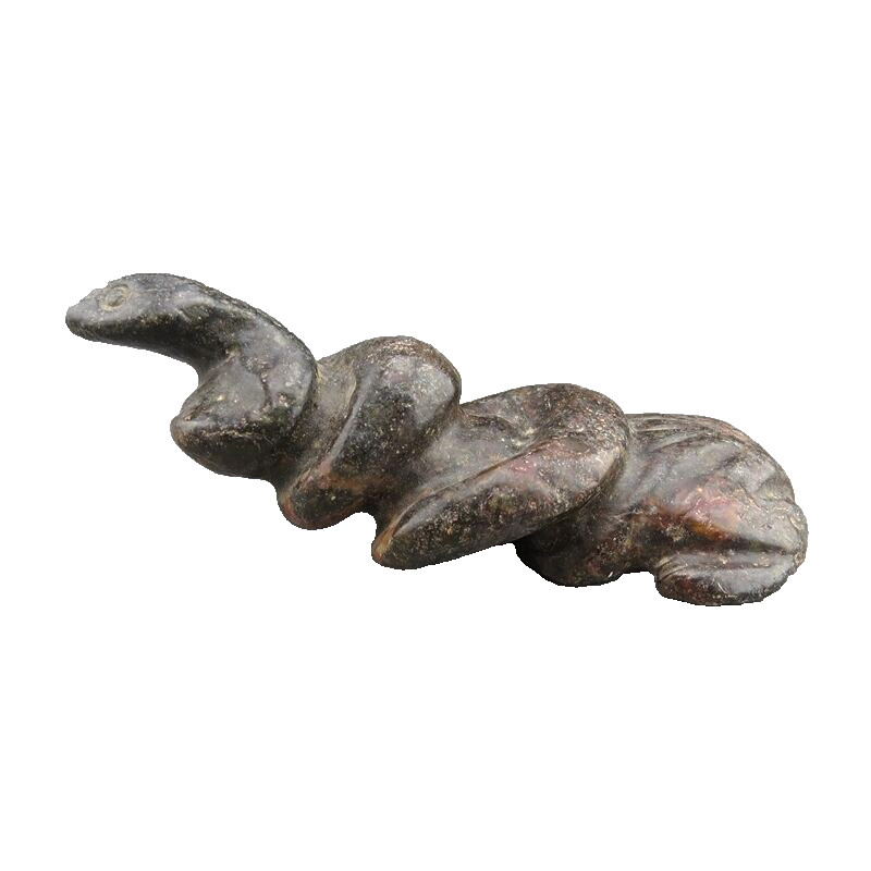 Chinese old  jade,collectibles,Hongshan culture,rare frog&snake,statue N236