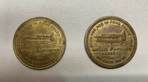 Lot von 2 Mollie's Kalamath Falls Oregon Souvineer Handelsmedaille Münze  - Bild 2 von 2