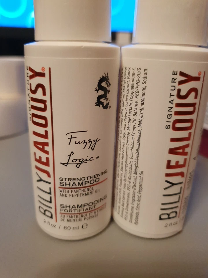 2 Billy Jealousy FUZZY LOGIC Champú Fortalecedor del Cabello Pantenol 2 oz/60 ml Nuevo Foto 2 de 2