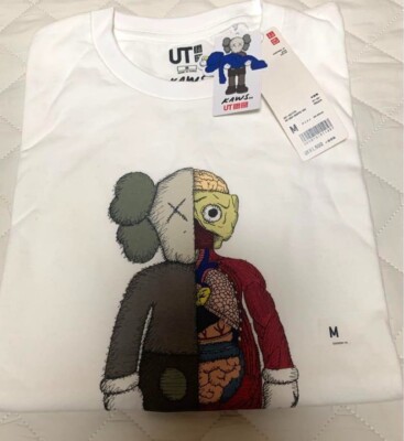 M(JPN) size UNIQLO KAWS UT collaboration T-shirt White from Japan Rare