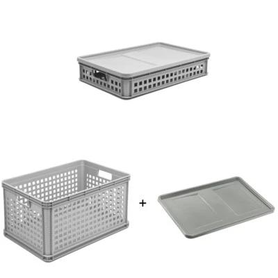 KEEEPER Eurobox Stapelbox Lagerkiste Transportbox 22L 64L Deckel Box 60x40x12 60x40x31