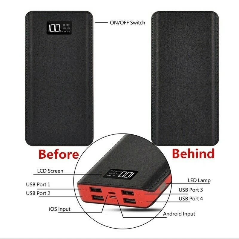 Paquete de batería de 1000000 mAh para chaleco térmico chaqueta pantalón bufanda banco de alimentación USB 5V/2.1A Foto 3 de 4