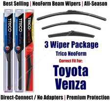 3-Pack Wipers Front & Rear NeoForm - fit 2009+ Toyota Venza - 16260/220/12A