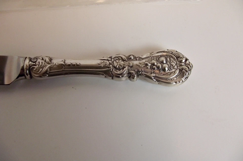 Cuchillos de frutas de plata esterlina DEADSTOCK Reed & Barton Francis I 8 piezas 7" Foto 2 de 4