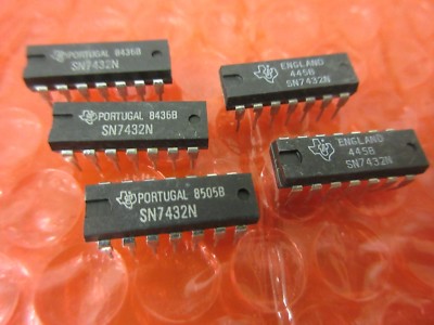 TEXAS oder FAIRCHILD 5 x SN7432N oder 5 x DM7432N DIP14 ORIGINAL 7432 IC