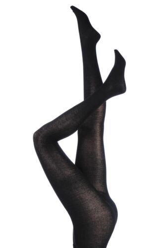 SOCKSHOP Ladies Plain Bamboo Tights with Smooth Toes in Black/Navy/Grey - 1 Pack - Picture 1 of 6