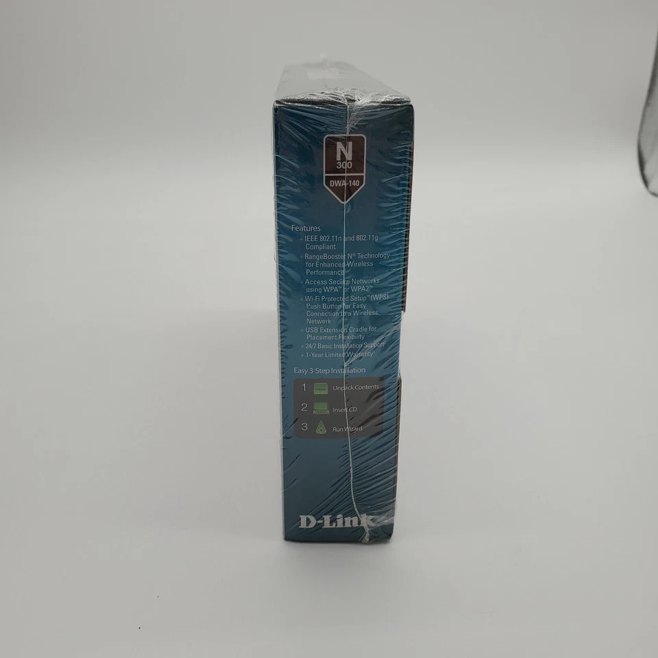 D-Link RangeBooster Wireless N USB Adapter DWA-140 Wireless N-300 - Image 4 of 4