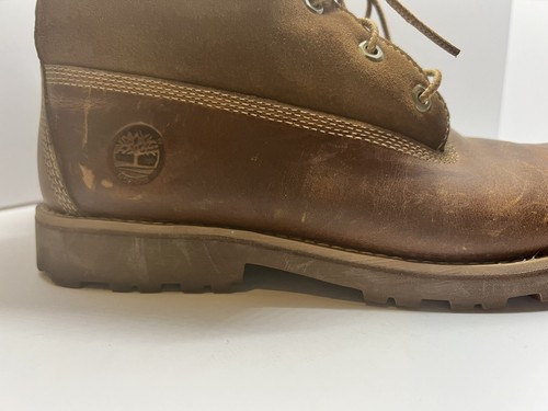 Timberland 6 Inch Juniors Brown 50919 Faux Shearling Winter Boots Size US6 UK5.5 - Picture 4 of 9