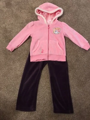 Velvet Velour Disney Princess Pink Top + Purple Trousers Bundle 3 Years - Image 1 of 4