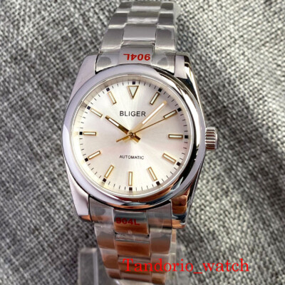 Bliger 36mm NH35A Automatic Men Watch White Dial Sapphire Crystal Luminous Marks