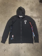 Nike Brooklyn Nets City Edition Thermaflex Basquiat Player Issued Hoodie XL-T