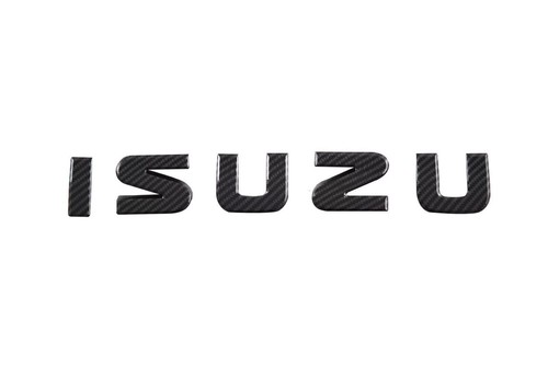 Cubierta de emblema de parachoques trasero de fibra de carbono para Isuzu MU-X MUX 2023 2024 25 - Imagen 7 de 10