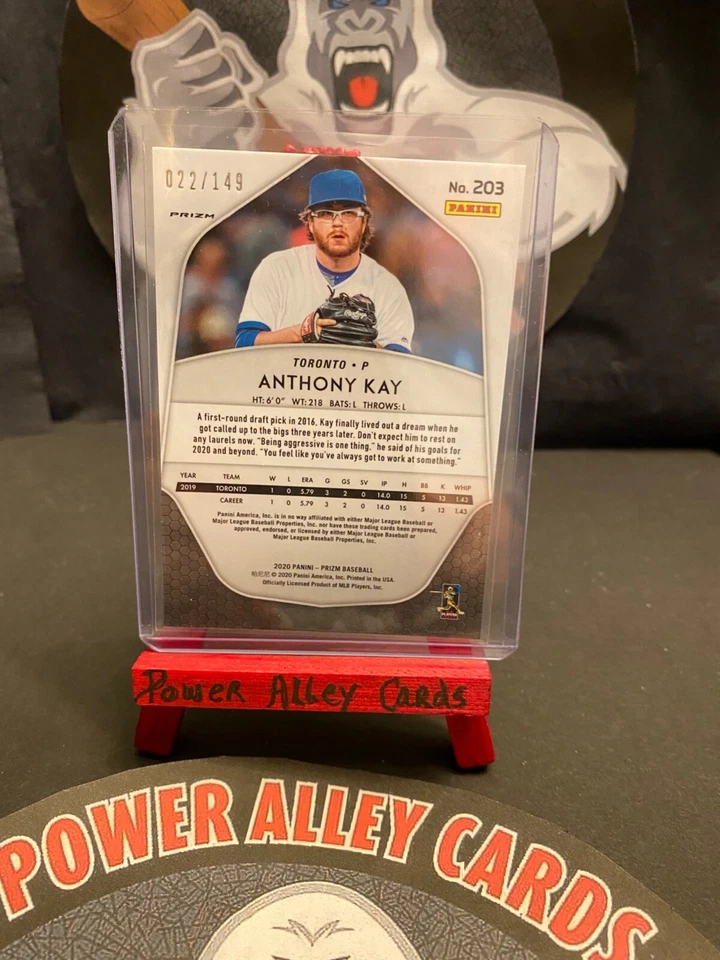2020 Panini Anthony Kay Red Disco Prizm Rookie No.203 Toronto 22/149 - Image 2 of 3