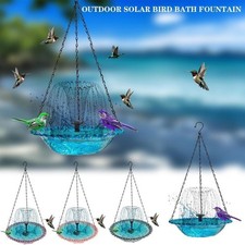 Solar Cascade Hanging Bird Bath Fountain Hanging Bird Bath with Solar Pump