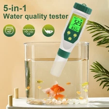 5 IN 1 Water Test Pen PH/TDS/SALT/EC/TEMP High Precision Probe Pool Diet Tester