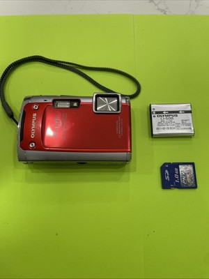   Olympus Stylus Tough TG-610 Red 14MP Waterproof Digital Camera Bundle