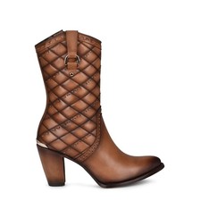 Cuadra 3F79RS Botines Occidentales de Cuero Marrón para Mujer Talla 6 Punta