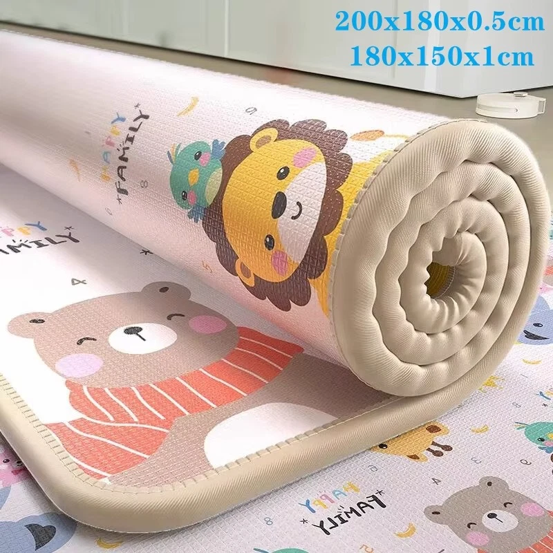 Baby Play Mat 200x180cm Foldable Waterproof Crawling Rug Soft Floor Kids Mat