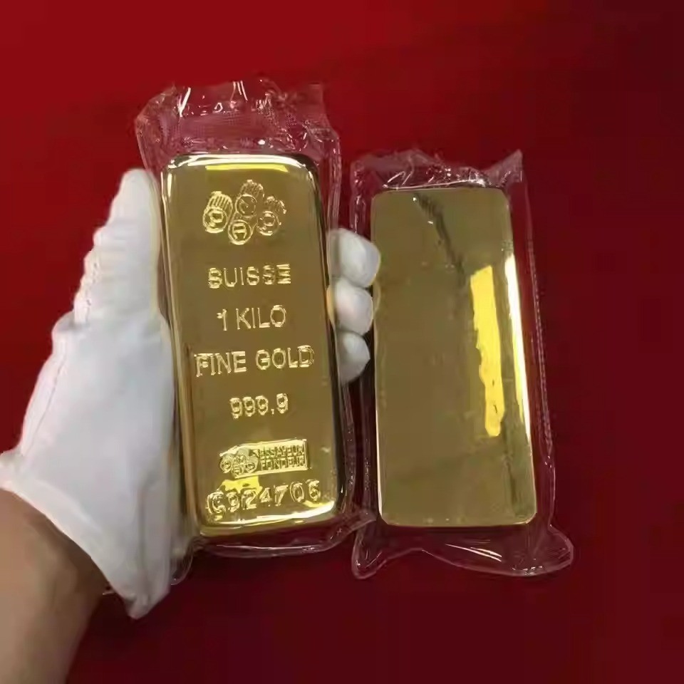 Simulated Swiss Bank Gold Bars 1000G Film and Television Props