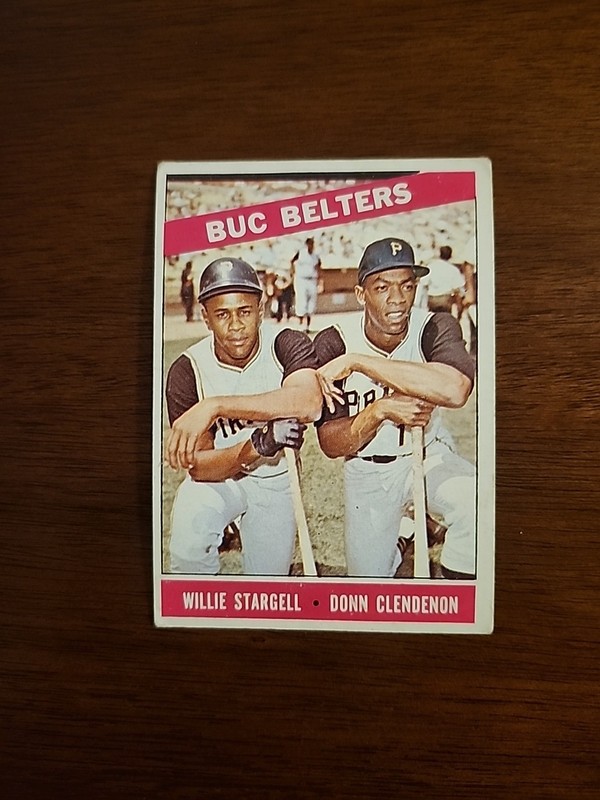 1966 Topps #99 W Stargell/D Clendenon Buc Belters ALL REASONABLE OFFERS ACCEPTED