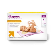 Diapers Super Pack - Size 1 - 124ct - up up