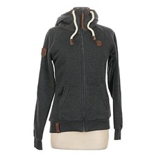 Naketano Darth Hoodie Pullover Funnel Neck Sweatshirt Charcoal Size Small