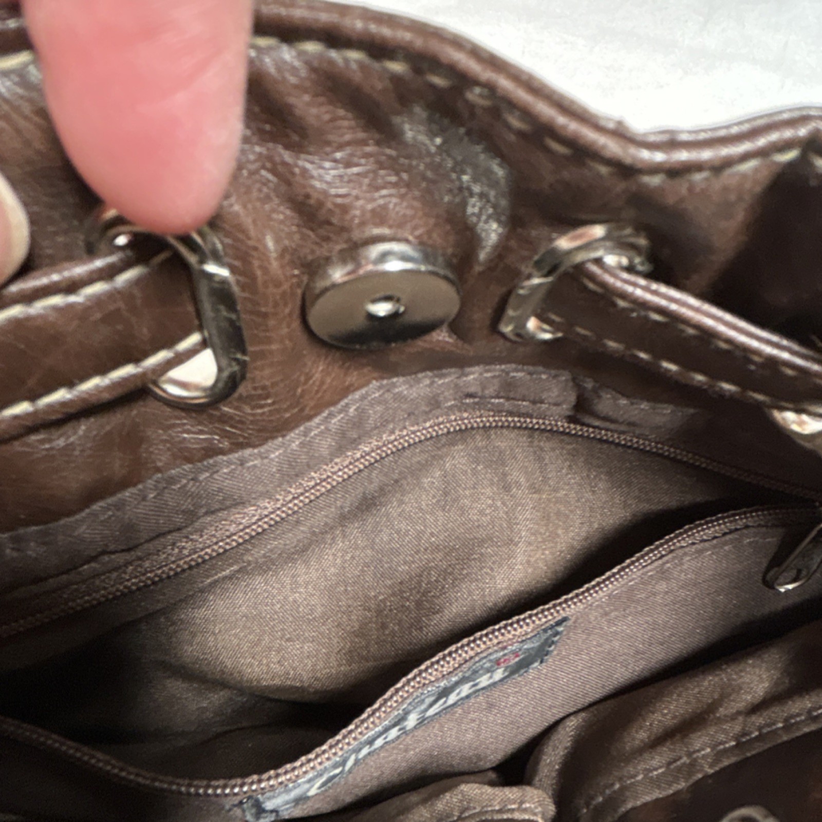 Chateau Patchwork Brown Multicolor Shoulder Bag w… - image 5