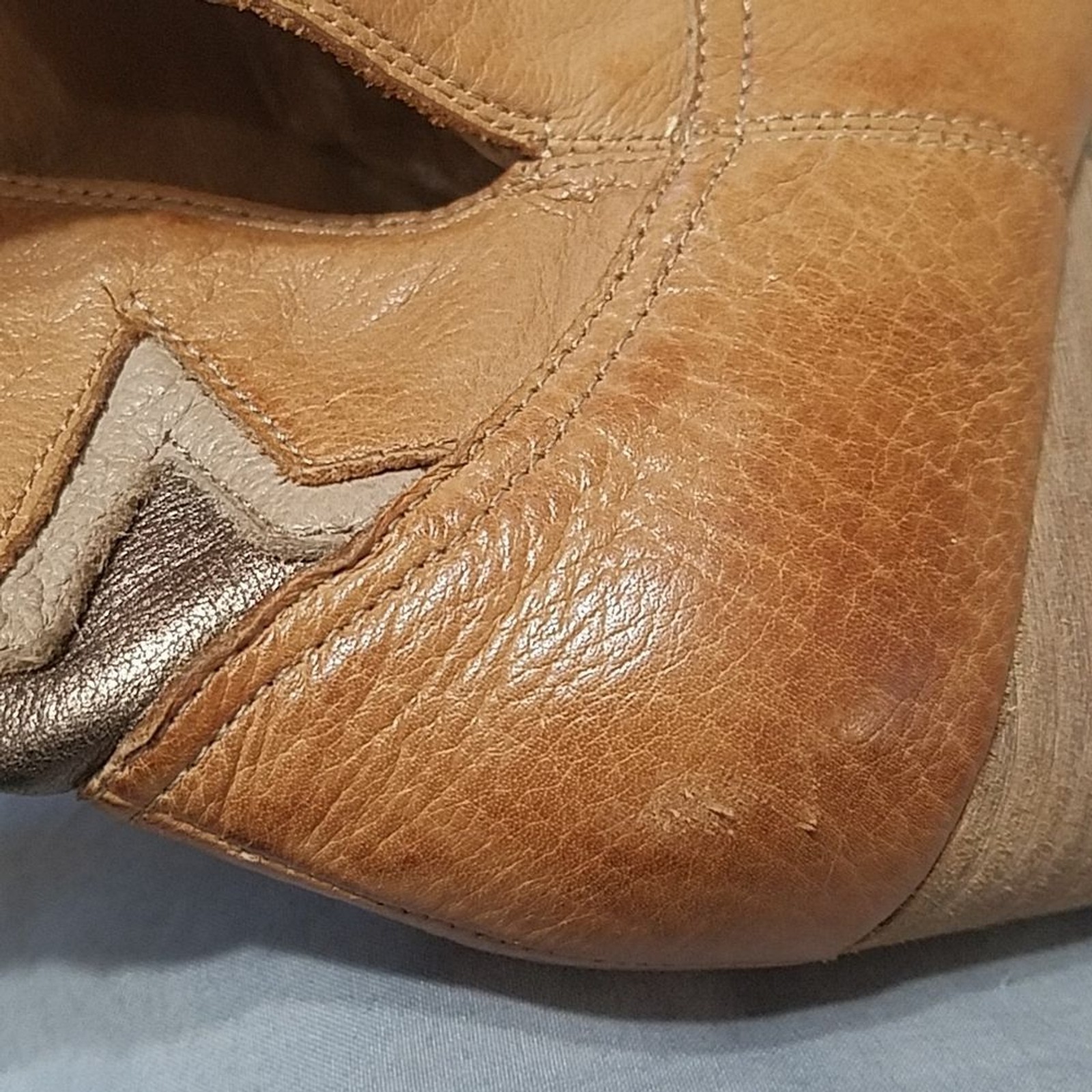 Anthropologie Silent D Wayte Tan leather Western … - image 13
