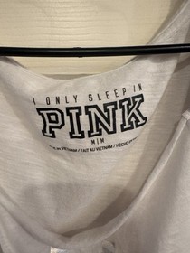 Victoria&rsquo;s Secret PINK Sz M 2 Pc Logo Raglan Tee & Leopard Leggings Set EUC NICE