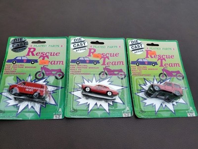 Arkin A-OK Diecast Rescue Team Monaco, Jeep, Chevy Van 1990