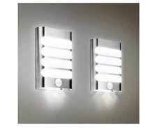 Leadleds Motion Sensor Wall Light Battery Operated 2-Pack LED Wall Sconces White