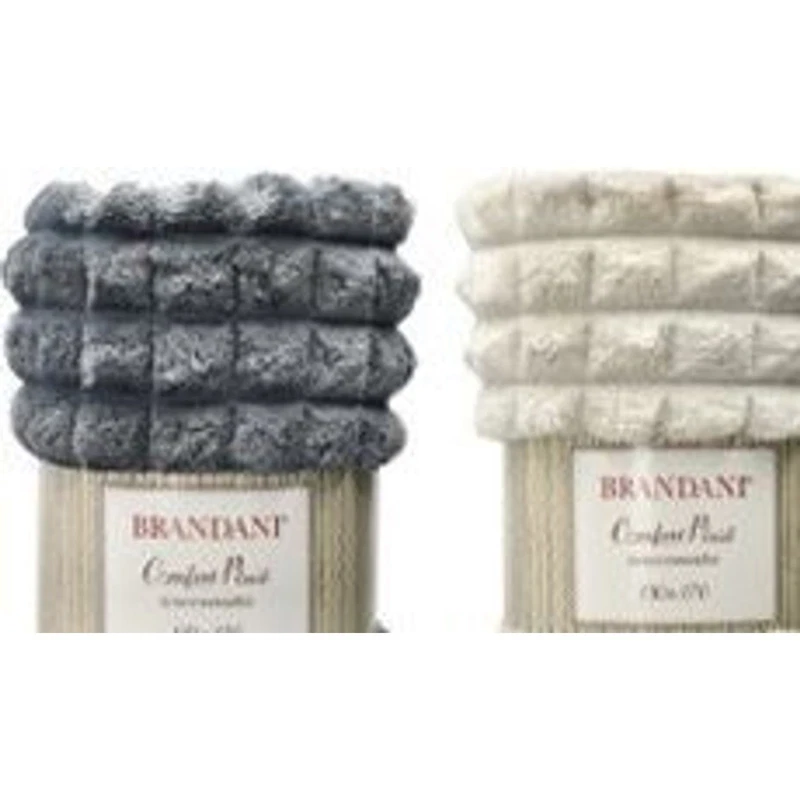 Plaid Scaccomatto BRANDANI Coperta Divano Morbida Scacchi Colori Assortiti, fotografia 4 di 9