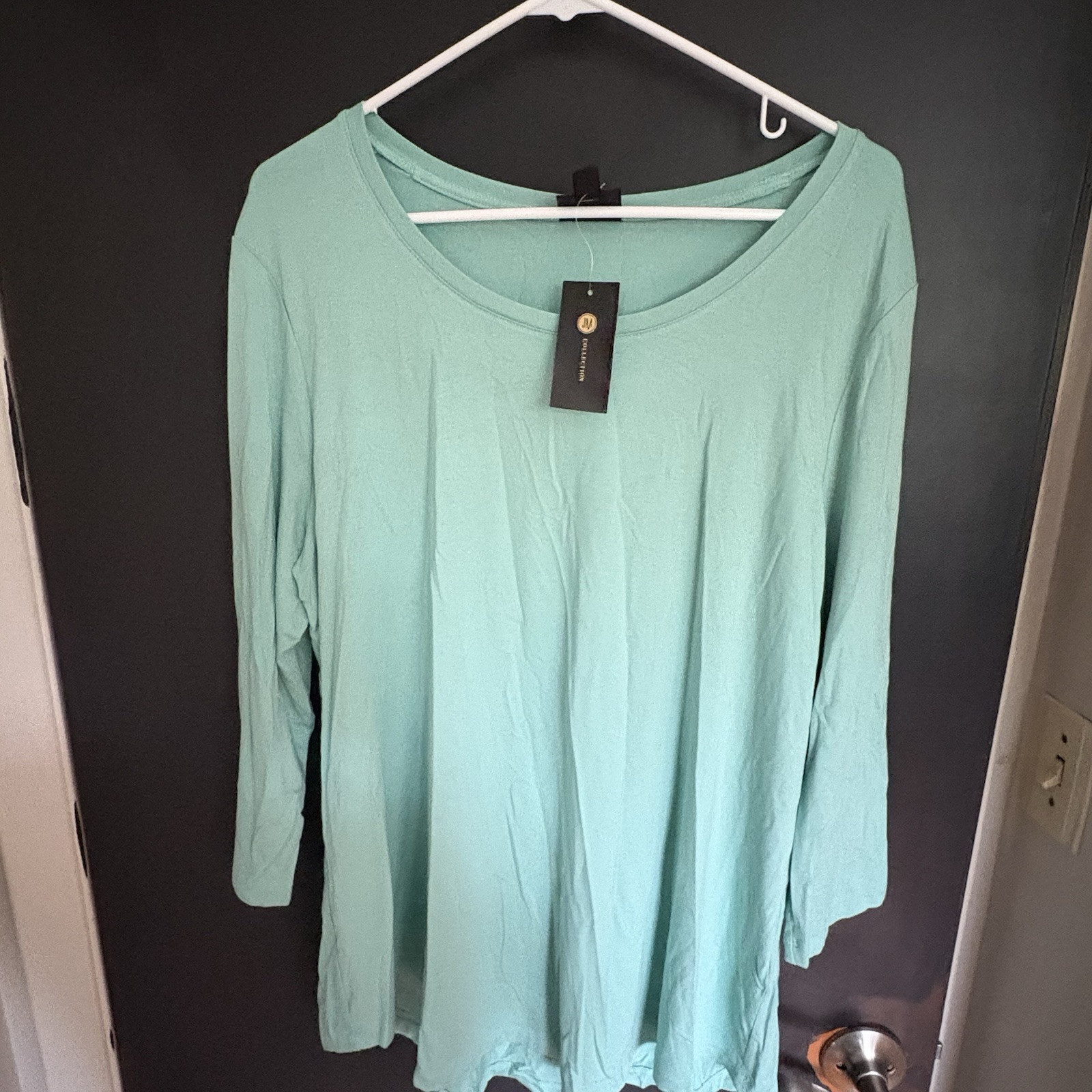 JM Collection- Women’s Shirt - Aqua / Teal XL - NWT -