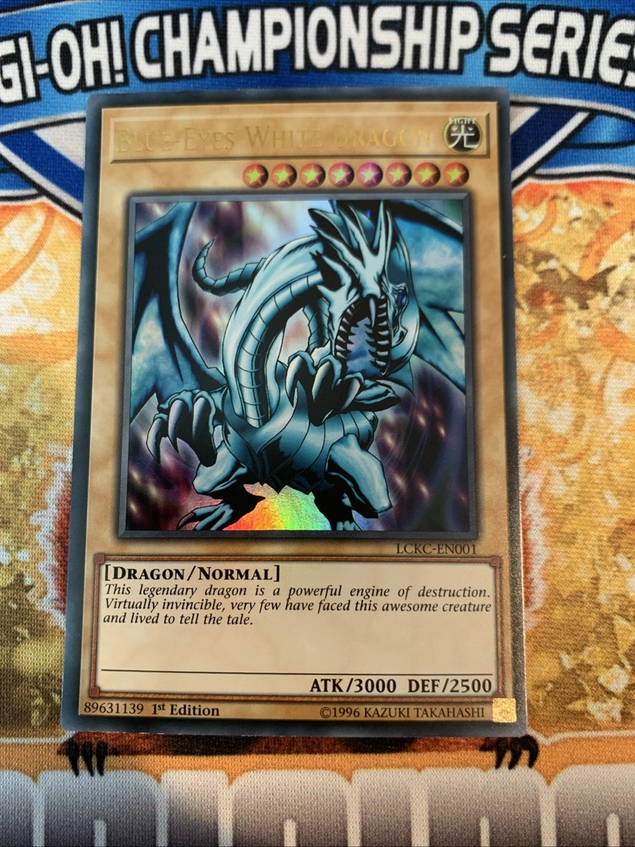 青眼の白龍　LOB-E001 1ST EDITION Yugioh BLUE-EYES WHITE DRAGON LCKC-EN001 1996 V.2 1st Edition NM
