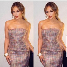 House of CB Gabrielle Strapless Tweed Bodycon Midi Dress Size AU/UK8 US4 BNWT