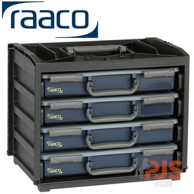 Raaco 136242 Tragbare Handybox 55 x 4 Stapelbare oder Wandmontage Aufbewahrungseinheit