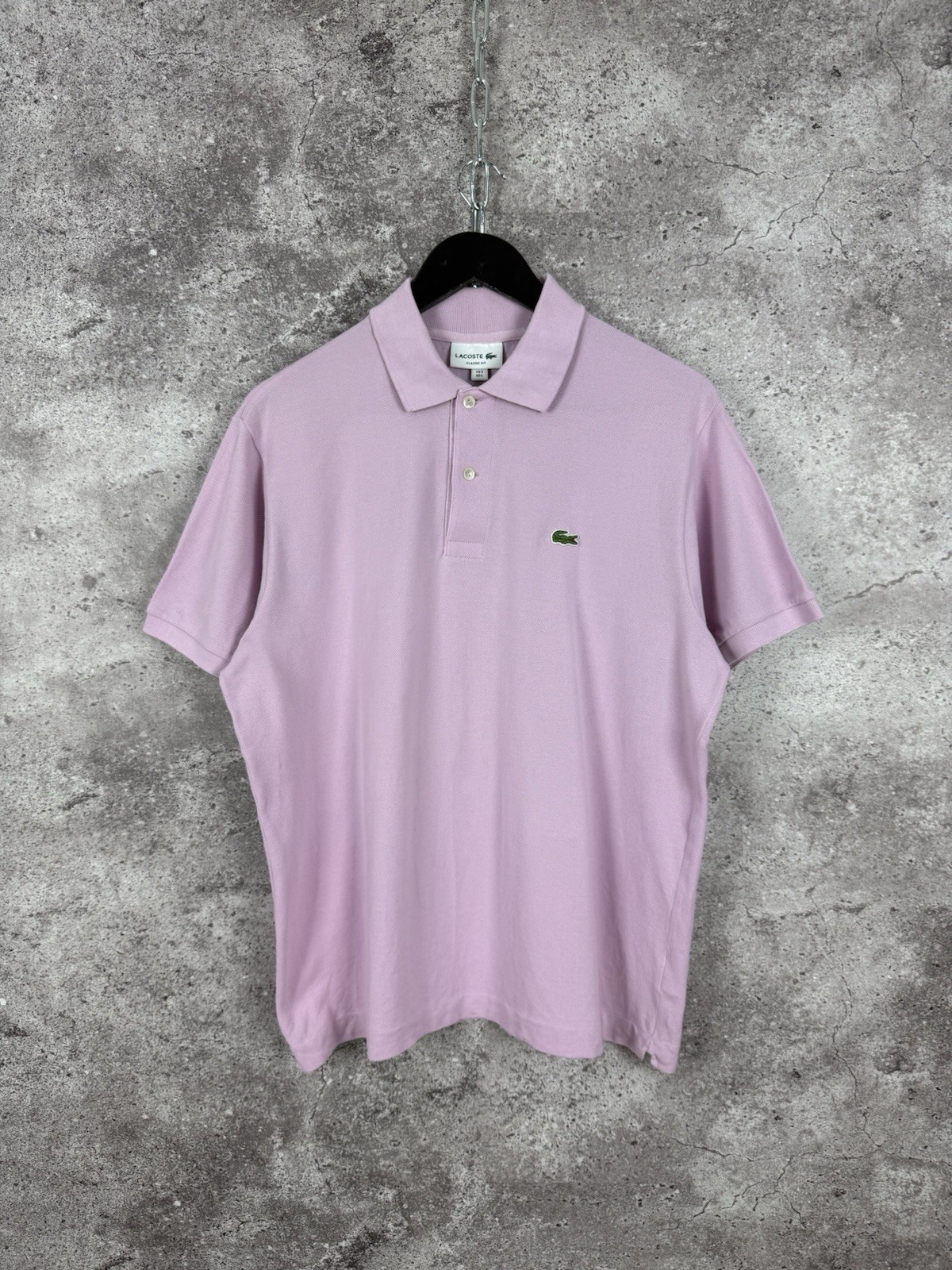 Lacost Polo Shirt Short Sleeve Pink Mens Size 5/L