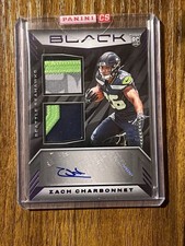 Zach Charbonnet 2023 Panini Black #RSM-9 Royal Rookie Dual Patch RC Auto /75