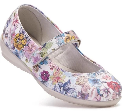 Cosyfeet Damenschuh Maggie May Weite Passform 6E Weite Fleur UK Größe 3