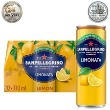Image of San Pellegrino Limonata Sparkling Lemon Drink - 12 x 330ml Cans Low Calorie