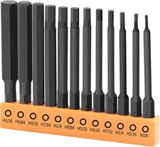 Hex Bit Set, 12-Piece SAE Allen Wrench Screwdriver Set 12pcs Bits 