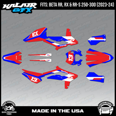 Graphics Kit for Beta RR, RX,RR-S 250 300 (2023-2024) Factory - Blue Shift