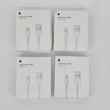 LOT of 4 Genuine Apple 1M (3.3') USB to Lightning Charging Cable A1480 - USED
