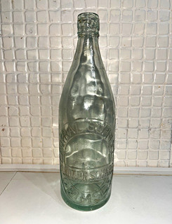 Central Supply Grimsby Embossed Glass Soda Bottle Large